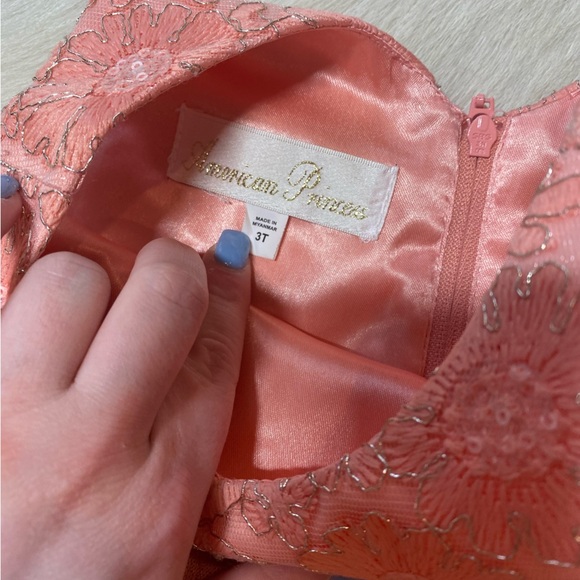 American Princess dress ball gown layered tulle, bling, lace, and sparkles - Picture 6 of 7